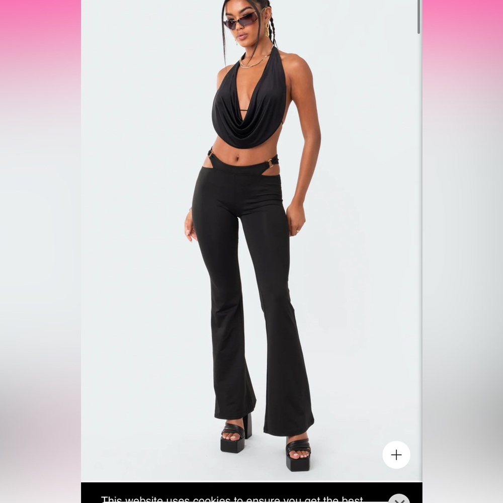 Black Two-Piece Pants Set